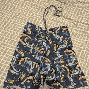 Patagonia convertible skirt/halter top, fish print, Large
